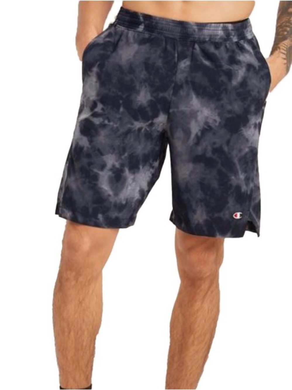 Champion Crush Dye Athletic Shorts Men's Size XL 9" Drawstring Pull-On Pockets